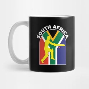 South Africa Cricket Batsman South Africa Flag Mug